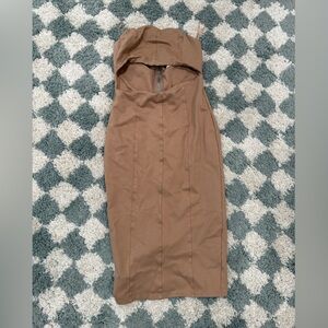 Princess Polly Tan Dress with cut out